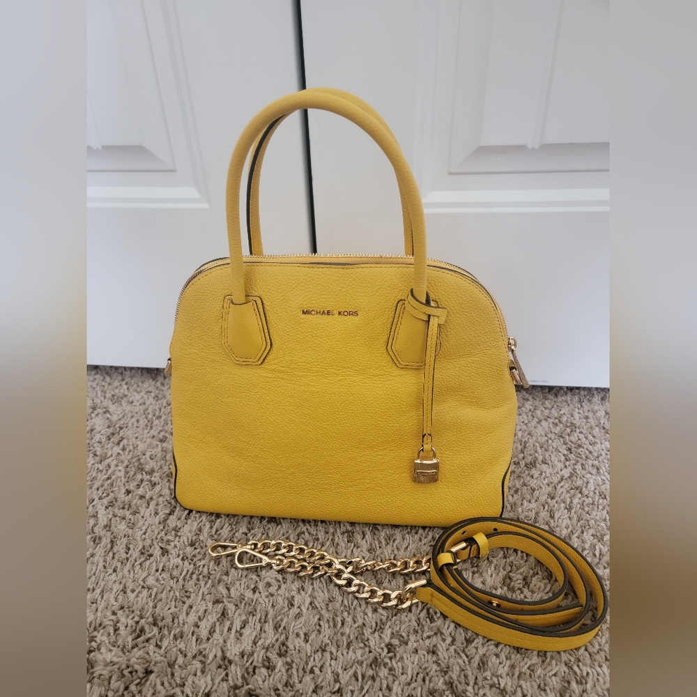 (SOLD) Authentic Michael Kors Yellow Handbag Women